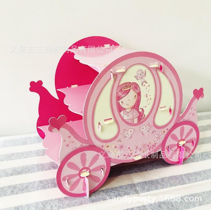 Transfronterizo pastel desechable soporte de papel creativo pastel de cumpleaños soporte engrosado de tres capas soporte de la torta suministros del partido