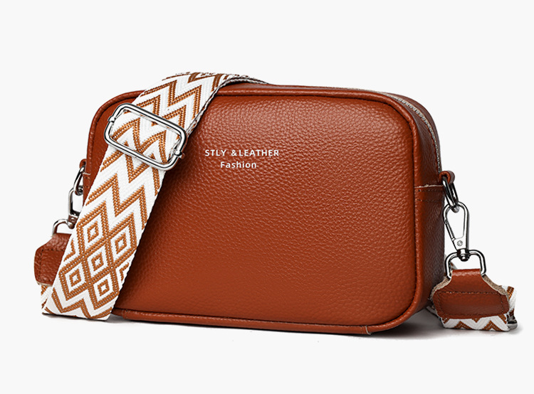Genuine Leather Small Square Shoulder Bag For Women Versatile_voghion.com