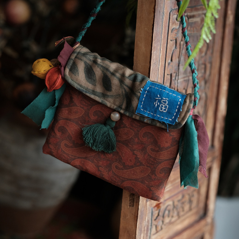 Little Mud Girl Vintage Artistic Crossbody Flap Patchwork Handmade Quilted Bag Versatile SC186 Hanchan