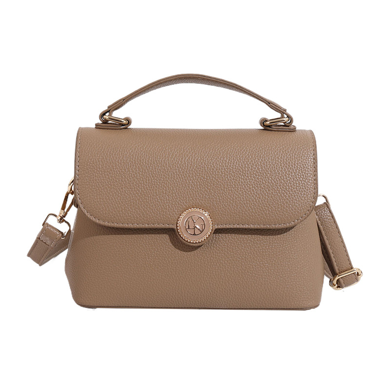 Bolso mujer 2024 nueva textura de moda color sólido bolso de hombro simple estilo occidental color caramelo bolso de mensajero de viaje de viaje