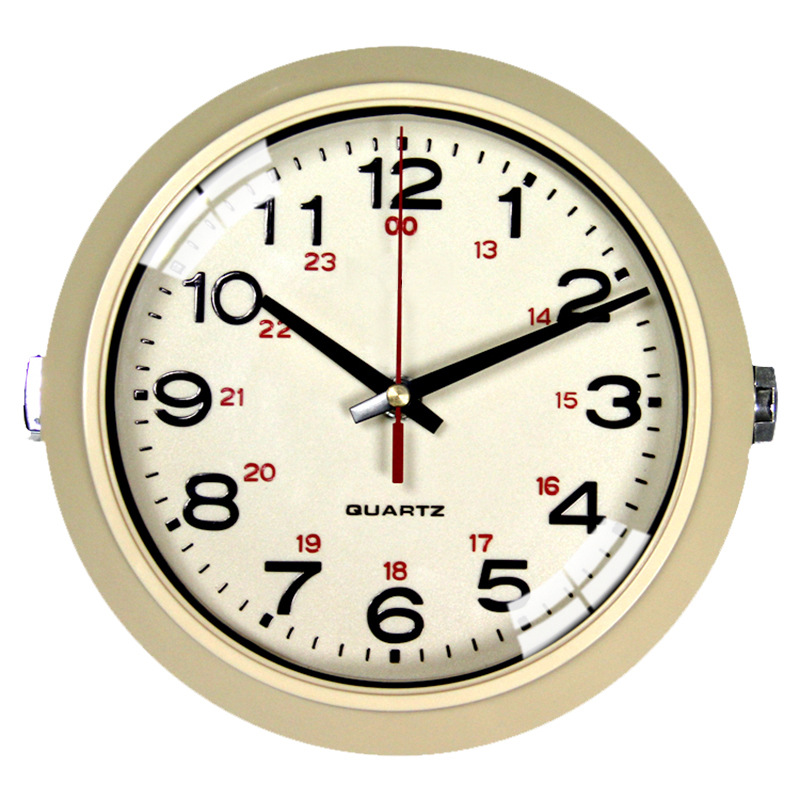 防水挂钟 船舶挂钟  游泳池 浴室 防水挂钟 9寸现代壁挂式