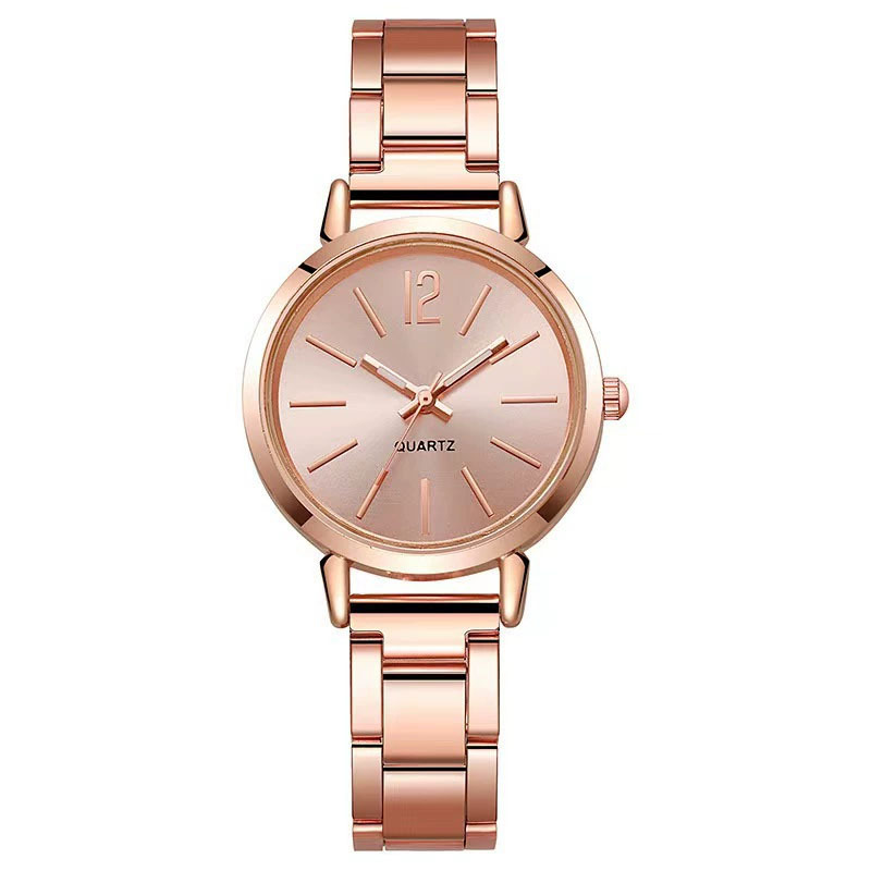 Nische leichte Luxus Damenmode Armbanduhr Schüler Party einfache Mode Damenuhr Quarz Uhr Temperament Stahlband Uhr für Mädchen