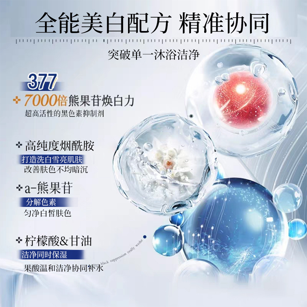 XH 377 blanqueamiento brillante gel de baño relajante piel humectante perfumar perfumar de gran capacidad fabricante de baño doméstico
