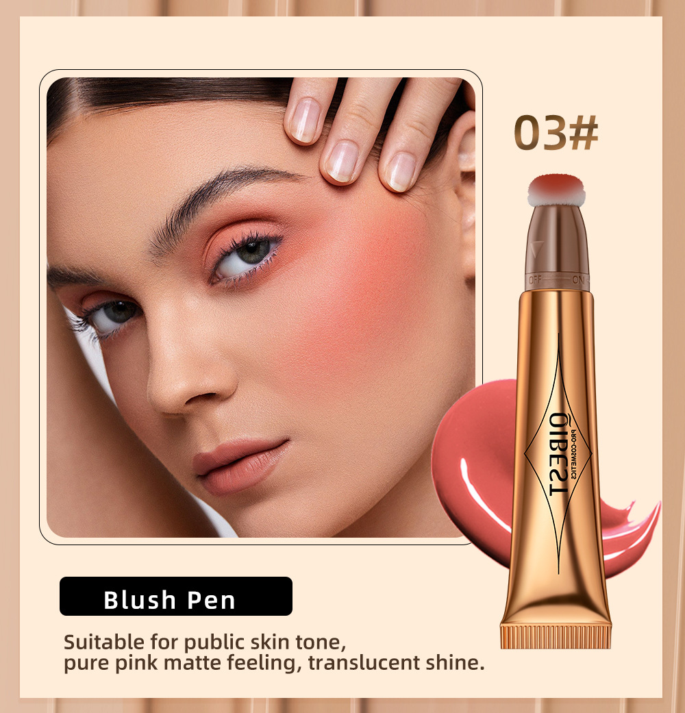 QIBEST multi-functional makeup pen, Blush, highlighter Contouring pen, pearlescent fine sparkle, matte finish naturally brightens facial makeup undefined