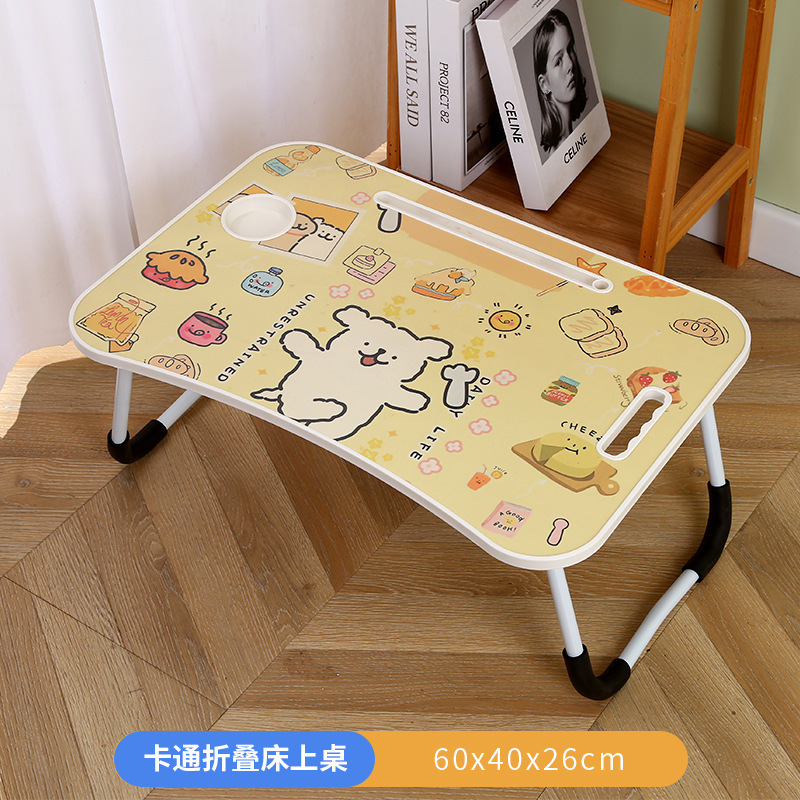 漫画風折りたたみベッドテーブル、ベッド用小型テーブル、ノートパソコンテーブル、学生寮、自宅寝室、オフィスデスク|undefined