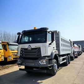 出口99新豪沃NX380马力自卸车6*4渣土翻斗车10轮公路运输重型货车