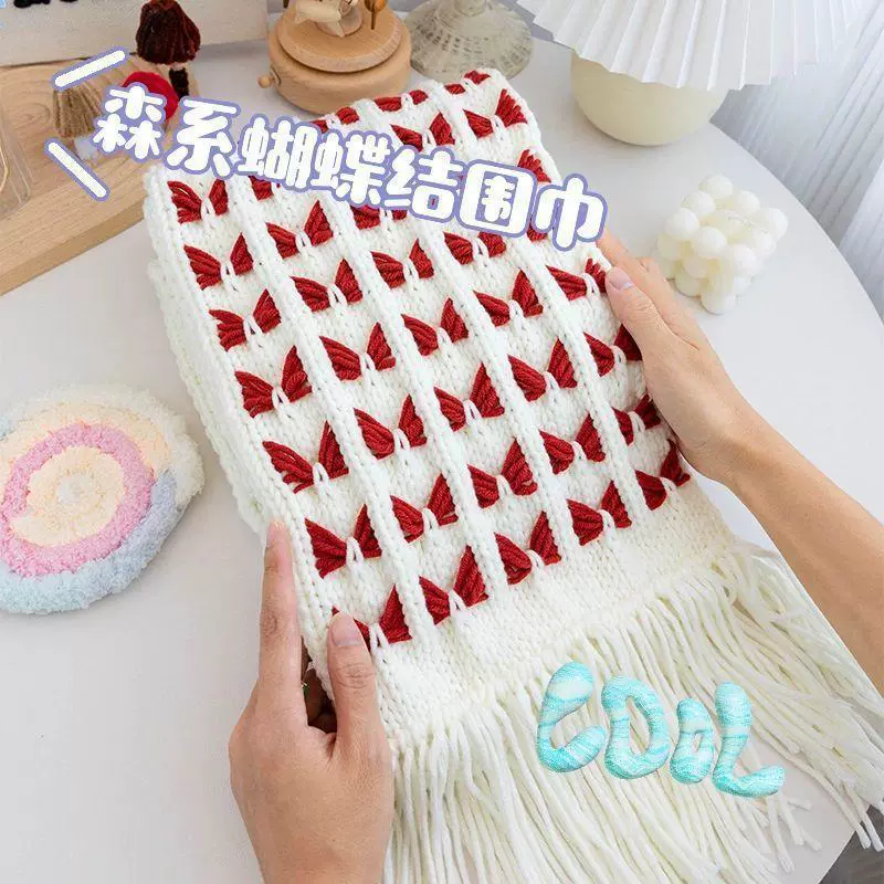 Новый шарф с бантом ручной работы