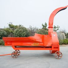 大型养殖青贮铡草机 8吨花生秧树皮切碎机 牛羊饲料铡草揉丝一体