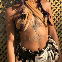 YL2306 Европа и США Body chain Фабрика Мода Многослойная волнистая цепь с кисточкой Жилетная цепь