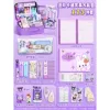 Cartoon stationery, purple set, 113 pieces