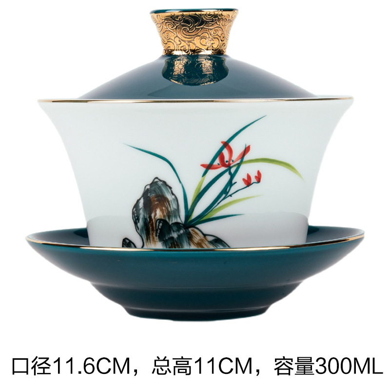 손으로 그린 클리비아 대형 그릇 300ml