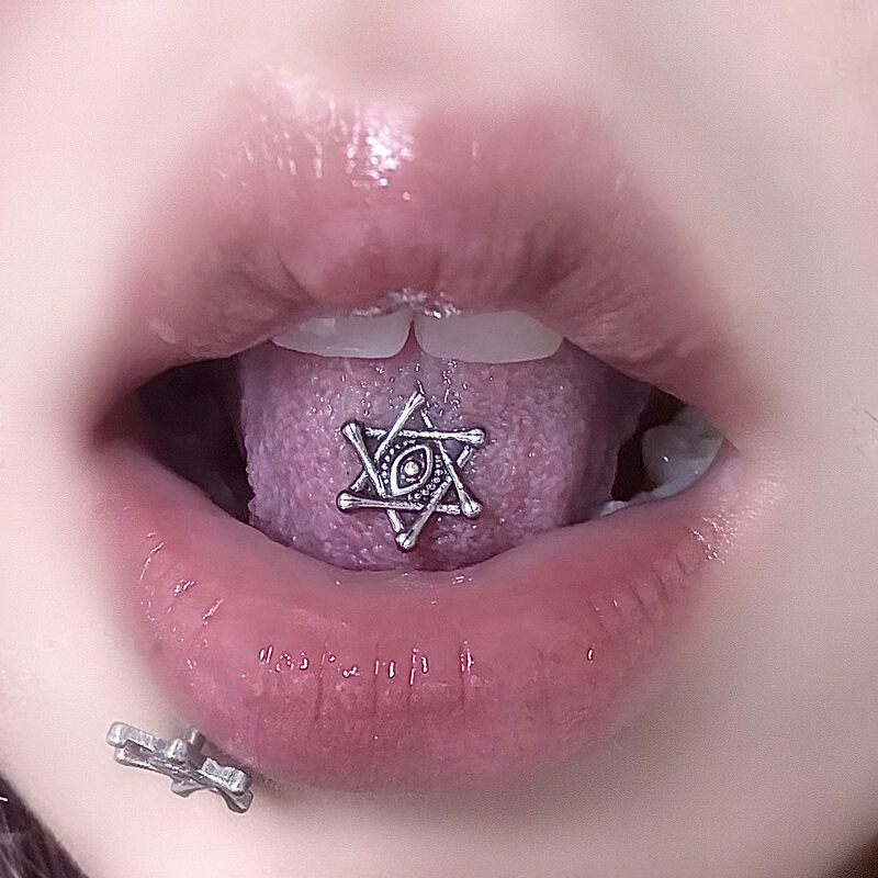 Magic Array Eye Punk Style Titanium Steel Tongue Nail Body Piercing Yiwu Accessories Cross-Border Jewelry Hot Style for Men and Women