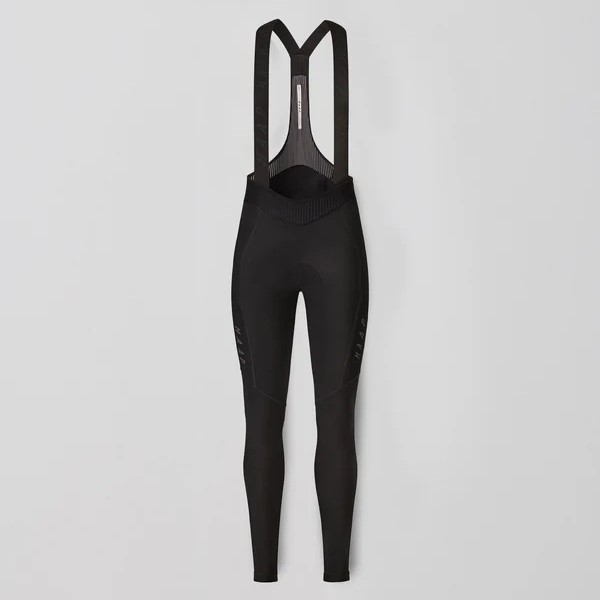 Waterproof Fleece-Lined Pants 180-Map Women's Fleece Cycling Pants Windproof Waterproof Bib Pants with Double Arrow Padding