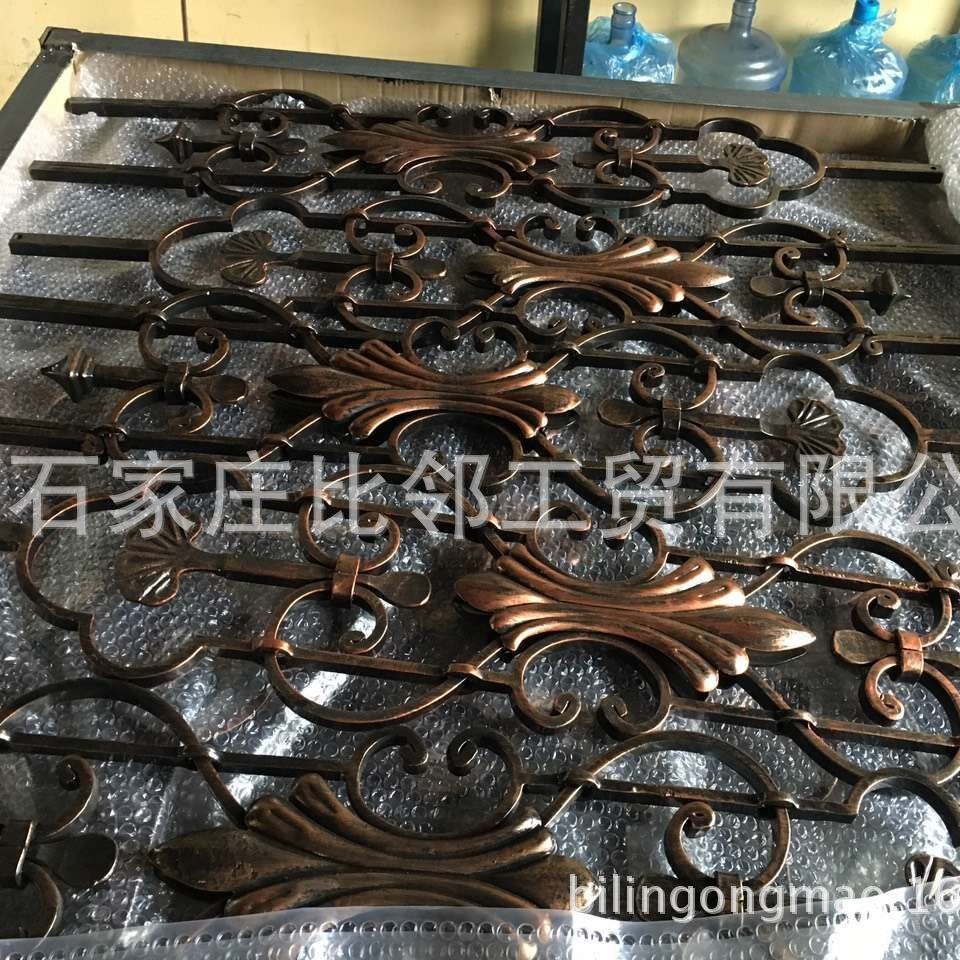 大门围栏楼梯扶手锻打门窗实心锻打型铁艺楼梯栏杆、阳台护栏