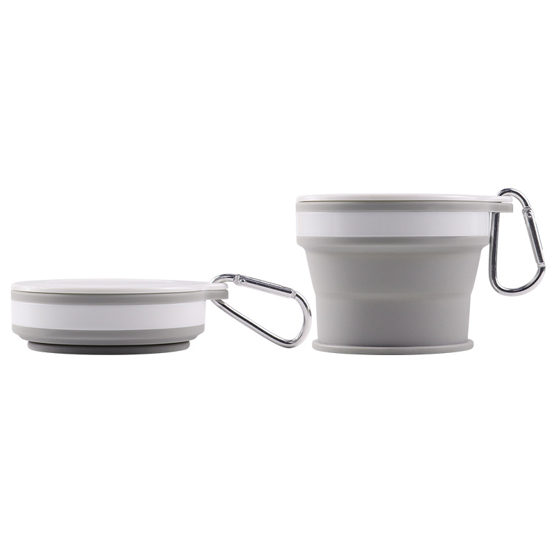 Nuevo producto de grado alimenticio silicona taza telescópica al aire libre taza de enjuague bucal plegable portátil mini taza de mano
