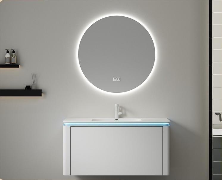 2023 nuevo de cerámica integrada de la cuenca del baño Gabinete de la combinación de lavabo gabinete de baño mesa de lavado conjunto traje