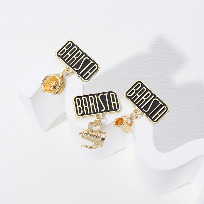 Retro Letter Alloy Patchwork Unisex Brooches display picture 1