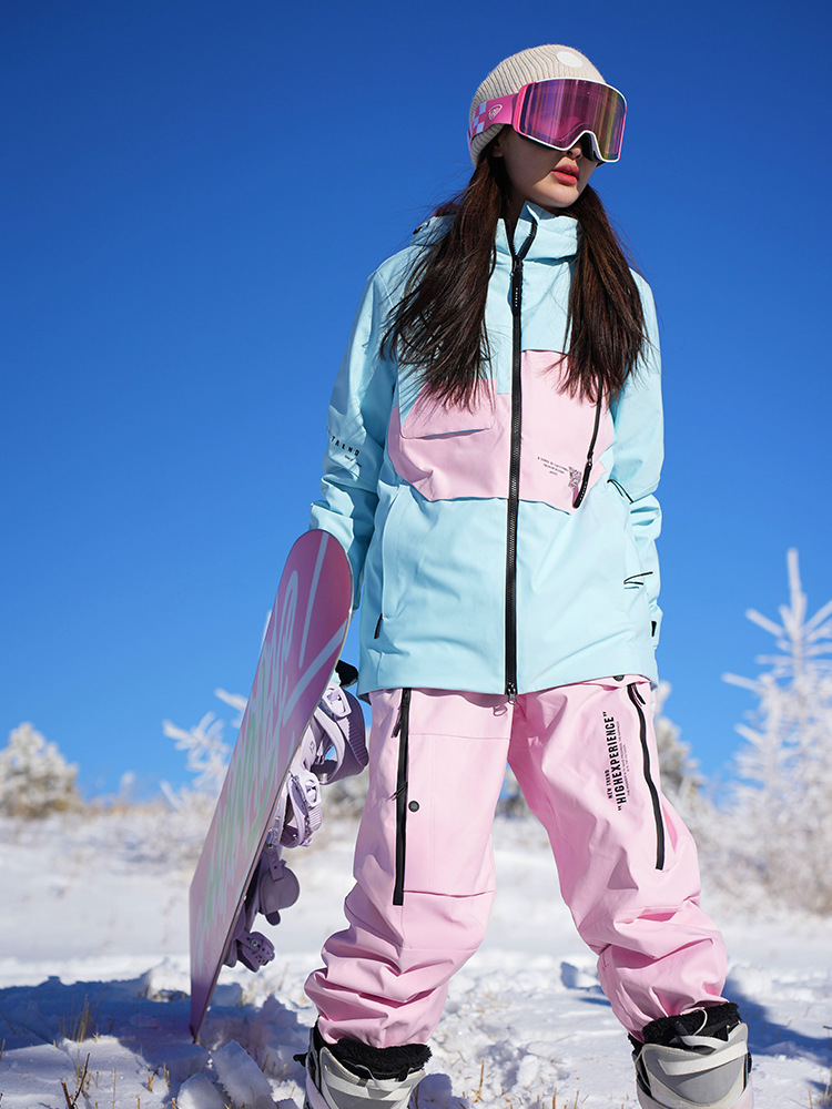 Zhigao nuevo conjunto de ropa de esquí impermeable a prueba de viento para mujeres ropa de esquí de monopatía cálida para hombres ropa de esquí de doble tablero para mujeres comercio exterior