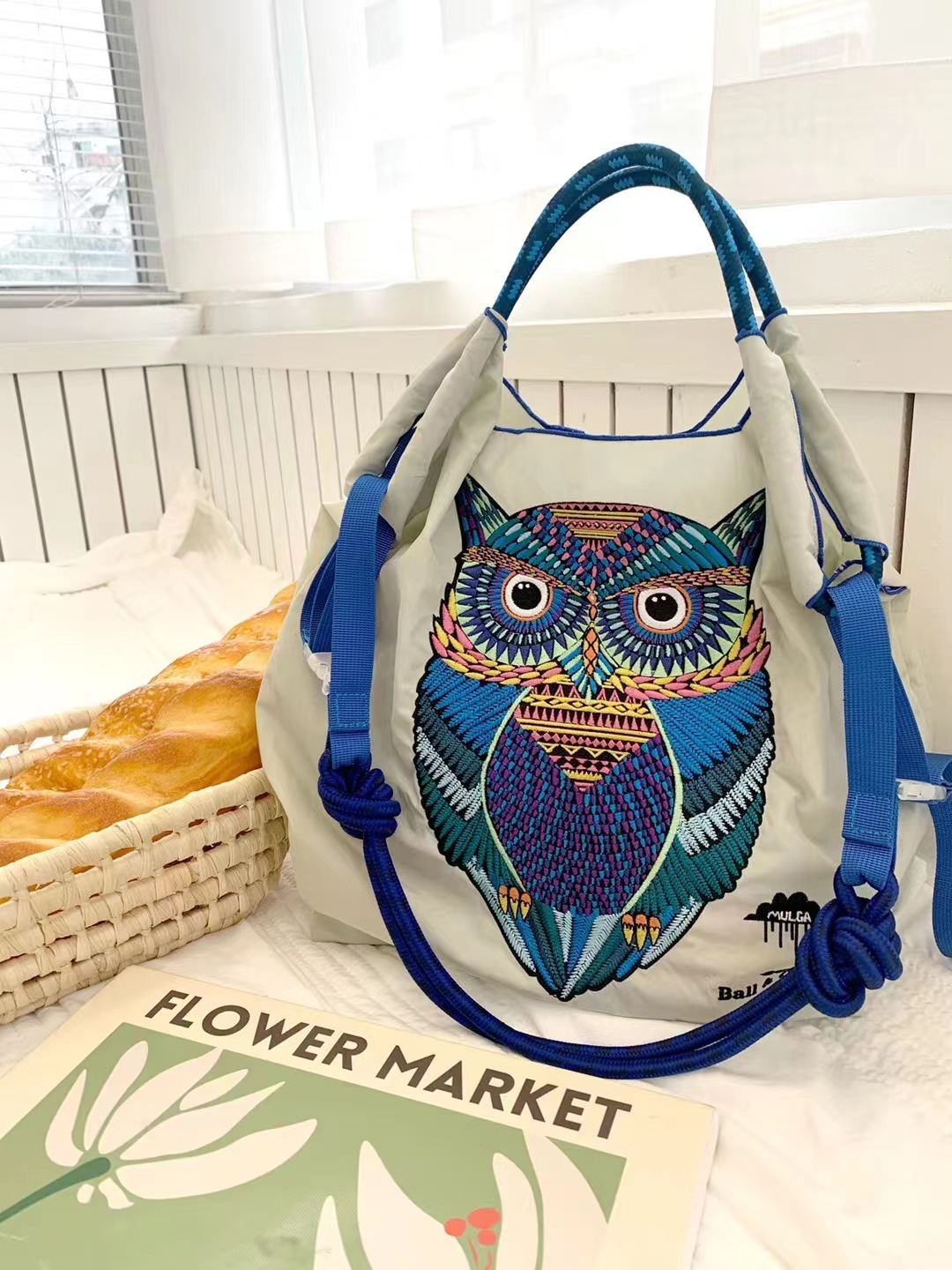 135g Weight Nylon Lining Material Women's Large Nylon Color Block Vintage Style Classic Style Open Handbag