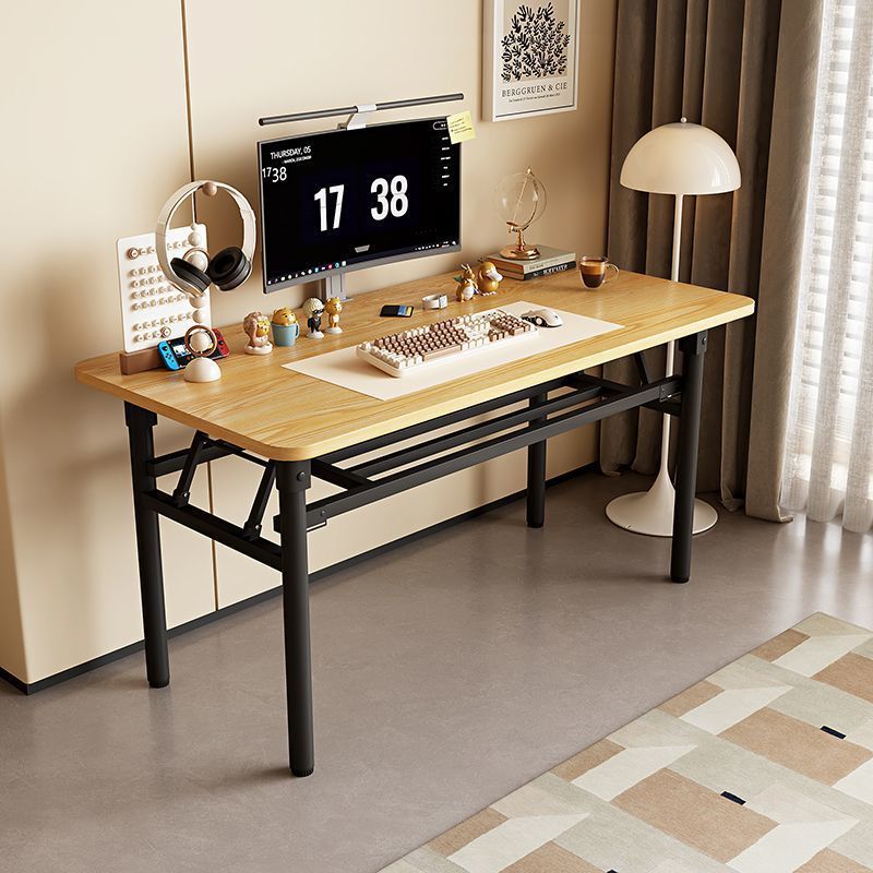 노란색 나뭇결 색상 이중 레이어 둥근 다리 검정색 프레임 두꺼운 버전