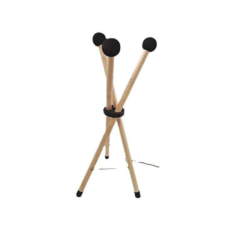 Estante de tambor hueco plato de mano estante de madera estante de tambor plegable estante de tambor de mano soporte de madera maciza estante de tambor portátil soporte de juego al por mayor