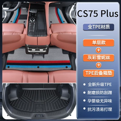 Modelə uyğun ayaqaltı, 20/25 Models of Changan Cs75Plus - changan-cs75plus-3d-environmentally-friendly-tpe-door-sill-mats-gray-color-strips-trunk-mat-please-note-if-other-colors-are-required