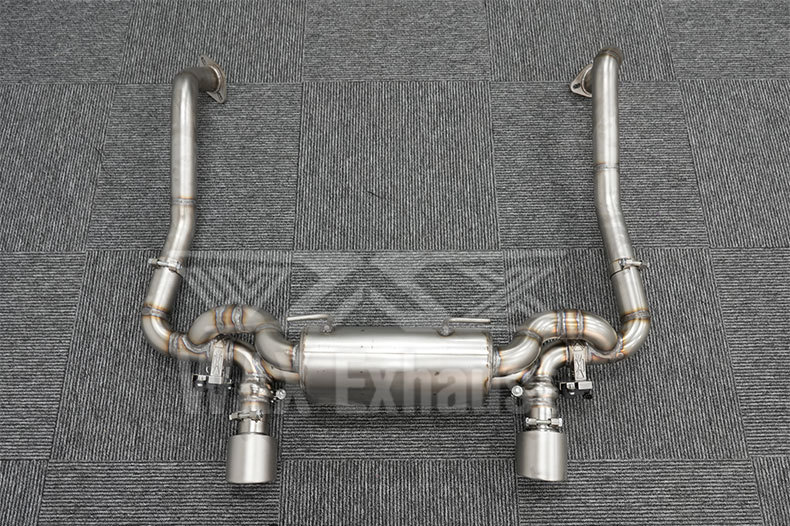 Suitable for Porsche 718 981 982 Modified to Gt4 Model, 2012-2024 Tailgate with Valve Sports Exhaust