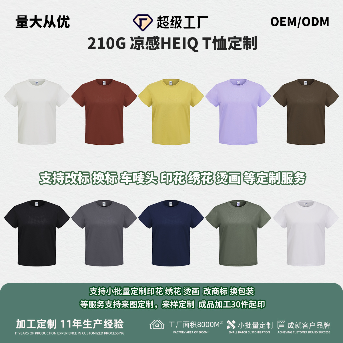2026 nuevo transfronterizo 210g clásico de cuello redondo camiseta de color sólido camiseta de moda de verano camiseta de mujer de manga corta