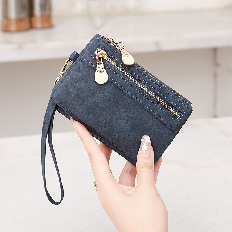 Korean Style Large Capacity Simple Small Women's Wallet Multifunctional Retro Card Bag All-match Fashionable Short Coin Purse Bag