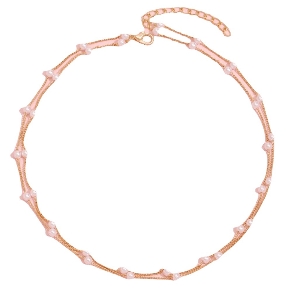 Collana girocollo con perle per donna, gioiello di design niche_voghion.com