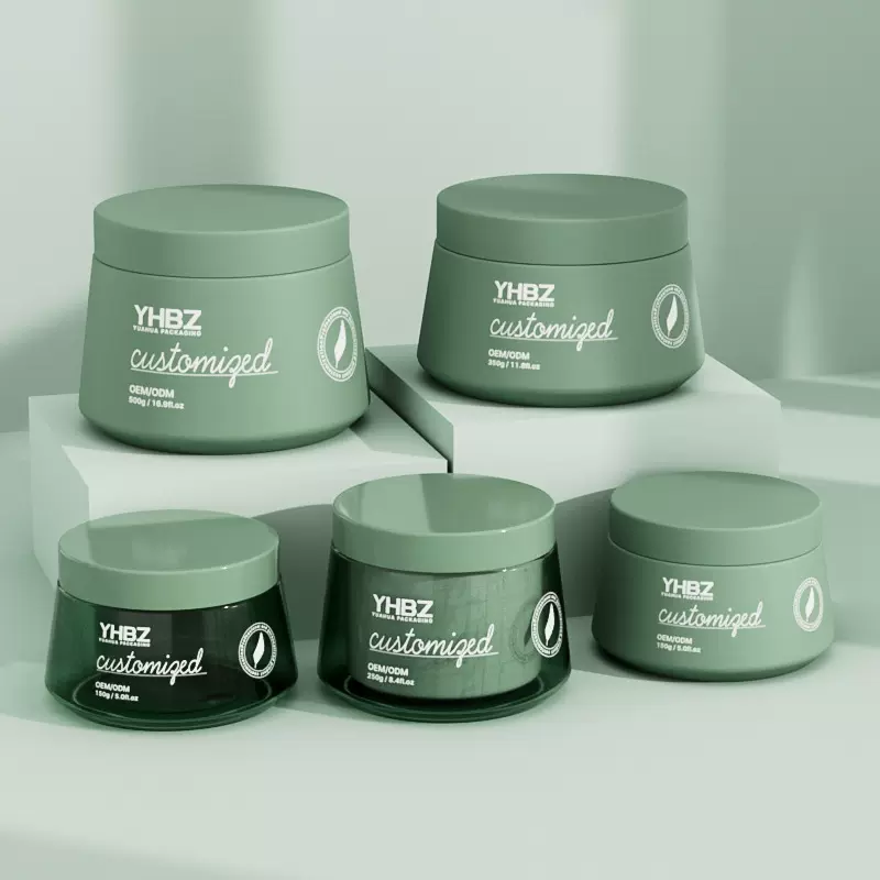 PET双层发膜洗面奶泥膜身体护肤膏霜瓶塑料清洁面膜罐化妆品厂家