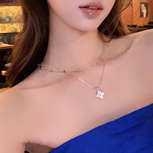 小众气质高级感轻奢时尚小香风锁骨链复古时尚简约天然石水晶项链