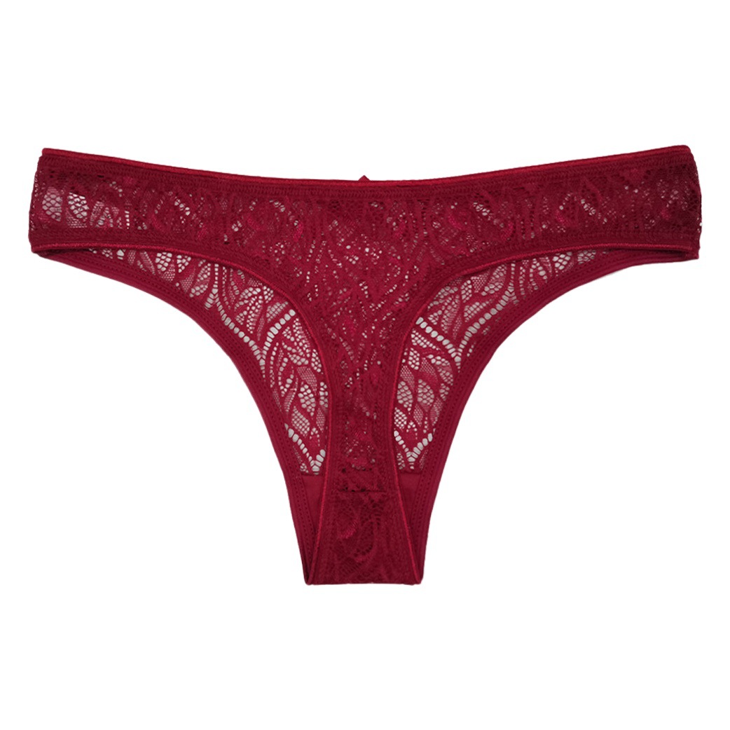 Cross-Border E-Commerce Foreign Trade Women's Thong Amazon Aliexpress Wish Women's Lace Hollow Shorts Wholesale