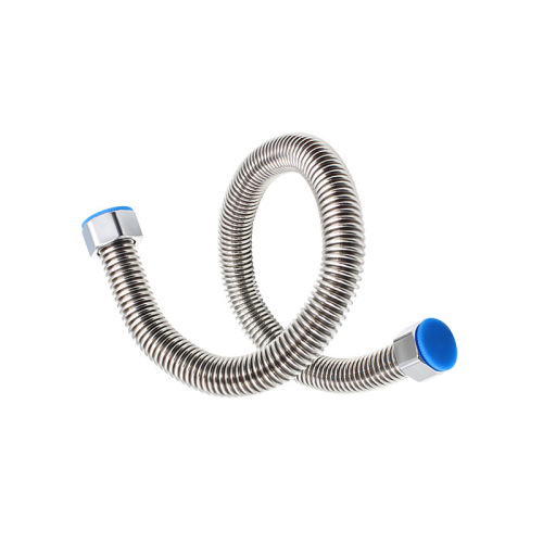 Thickened 304 stainless steel corrugated pipe 4-point gas water heater hot and cold water inlet pipe metal hose toilet water pipe