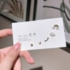 Earrings, universal set, 2021 years, Korean style, simple and elegant design