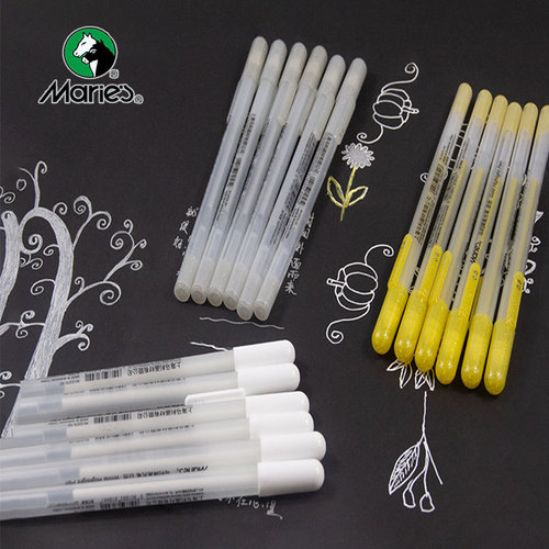 Marley highlight pen set white refill Mark sketch painting pen art student hand-painted animation design hook pen