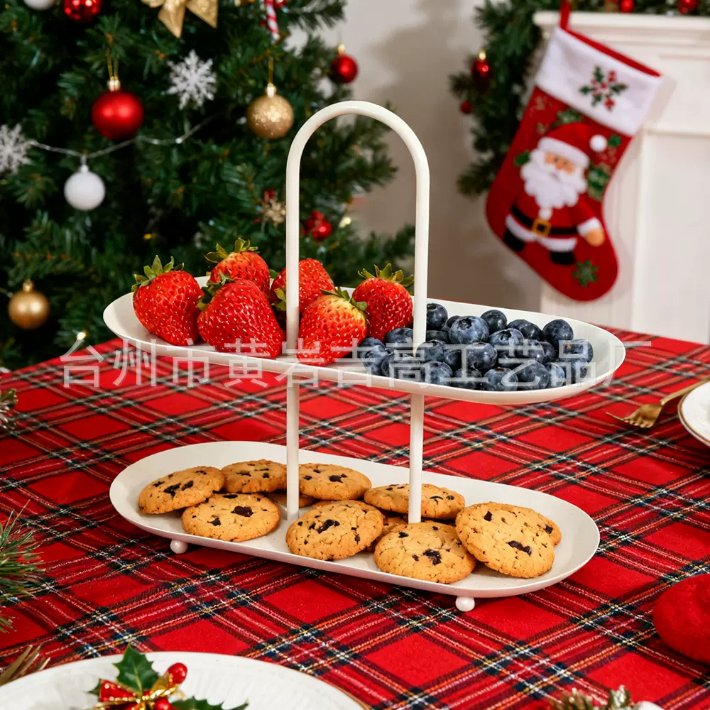 北欧简约铁艺工艺品托盘小物件展示架子客厅杂物化妆品收纳托盘