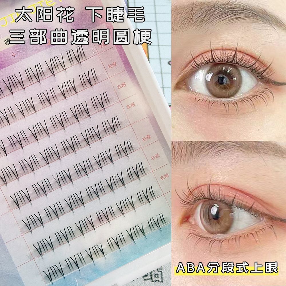 Mixto libro de pestañas novato perezoso trilogía ojos pestañas segmentación densa foto pura dulce mujer cool