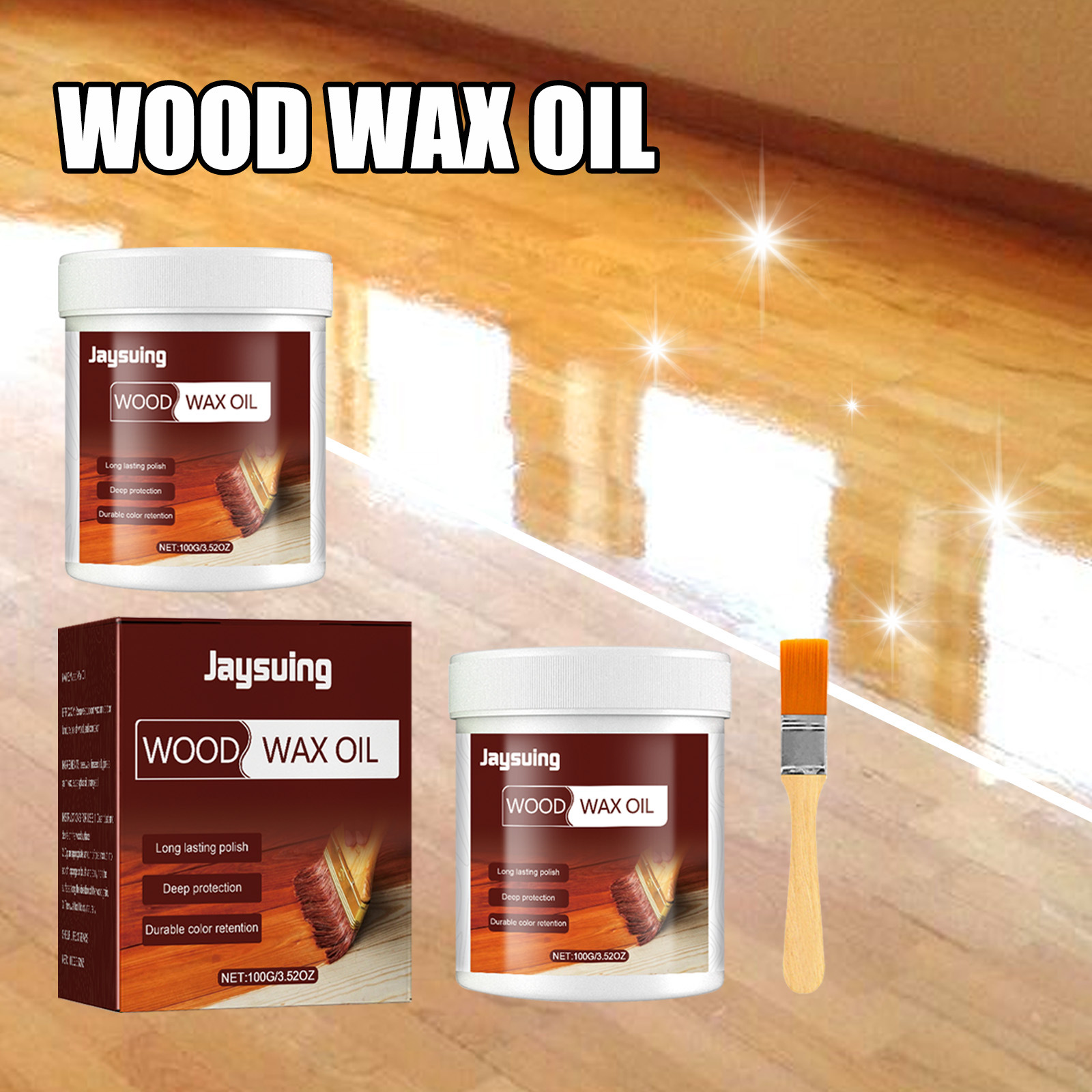 Jaysuing Floor Wood Cleaner, Wood Floor Cleaning and Care, Antiseptic Wood Furniture Oil, Wood Polisher