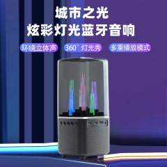 新型無線ブルートゥース音響携帯式RGB照明家庭用カードスピーカー水晶瑠璃卸売り