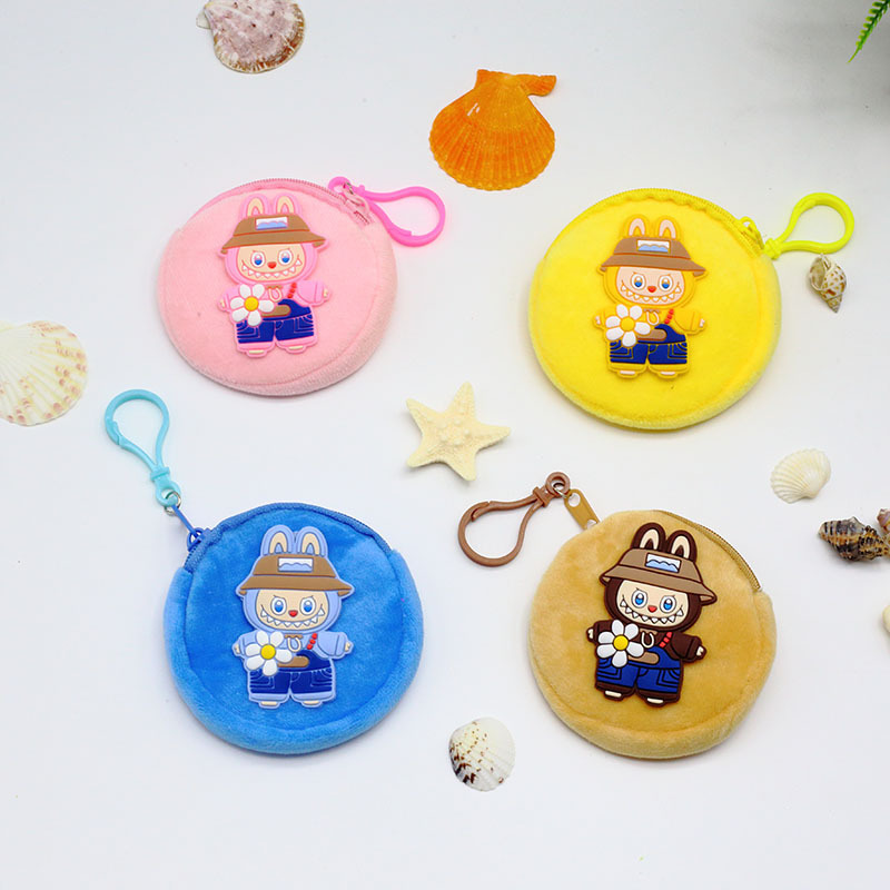 かわいい漫画ラブブラウンドぬいぐるみ小銭入れコインキー口紅ポータブルヘッドフォンバッグ学生コインバッグ|undefined
