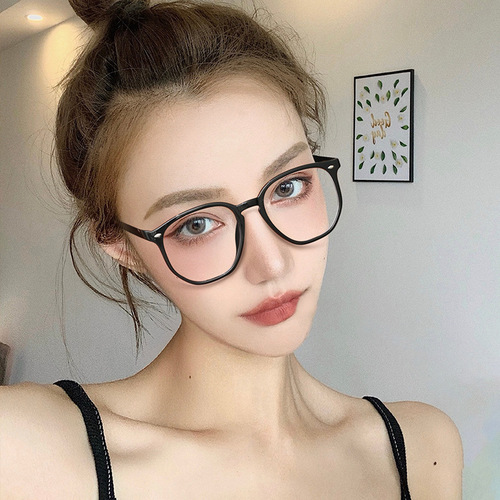 New Optical Eyeglass Frame Cross-border Retro Myopia Eyeglass Frame with Prescription Double Bridge Square Frame Anti-blue Light Glasses