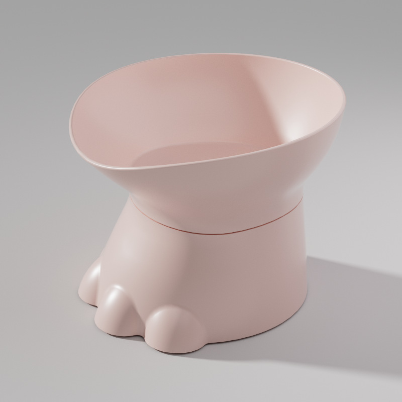 Tazón para gatos, cuello de dinosaurio, cuello único, macarrón, tazón para gatos, anti-derroque, tazón para mascotas, nuevo tazón para perros transfronterizos