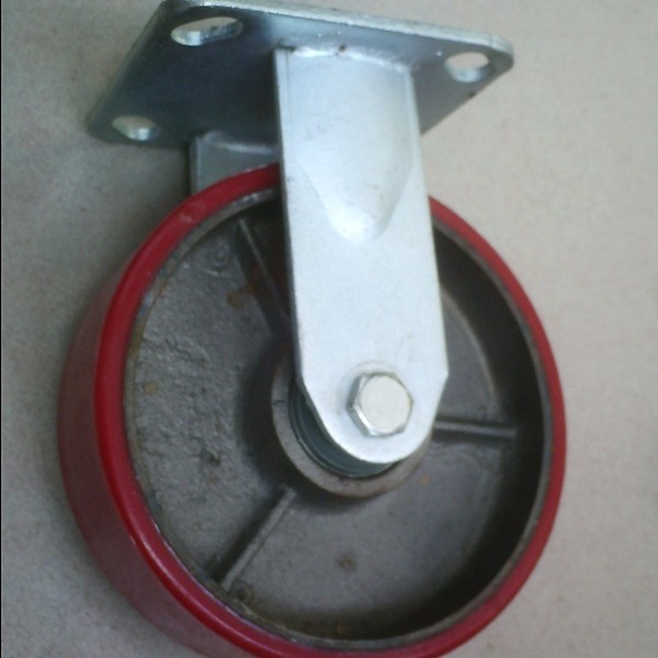 供应PU定向脚轮 8寸重型PU定向脚轮 工业PU定向脚轮 铁芯PU定向轮