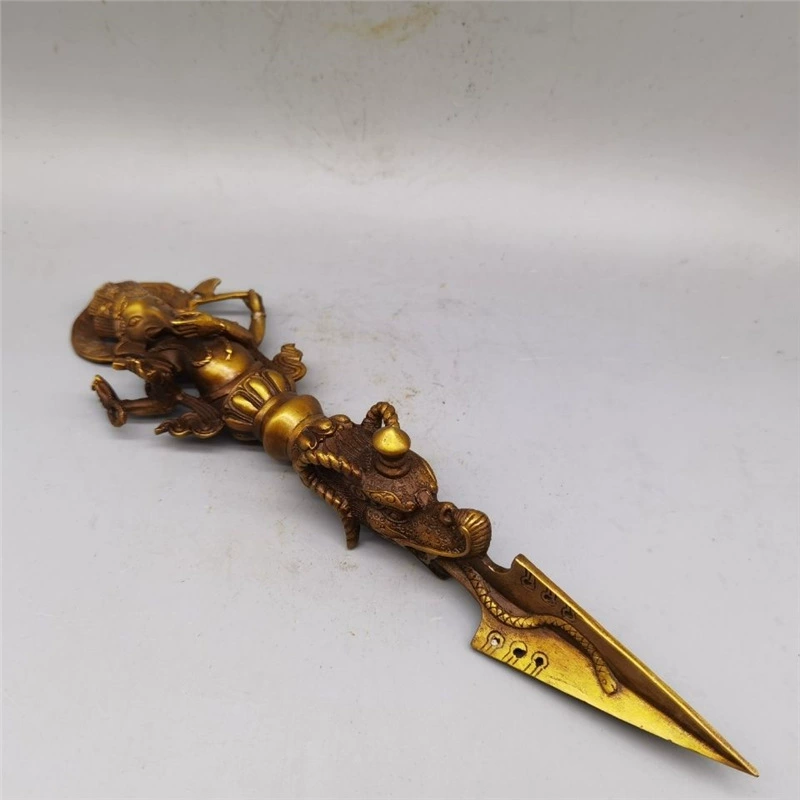Латунные ритуальные украшения, жезл Ваджра, жезл для убийства демонов, меч, ритуальные предметы тибетского буддизма, религиозные принадлежности, бесплатная доставка