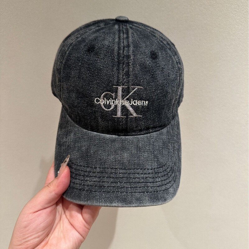 New K Denim Women's Embroidered Letter Baseball Cap Men's Fashion Versatile Large Head Circumference Sun Hat Curved Brim Duckbill Cap