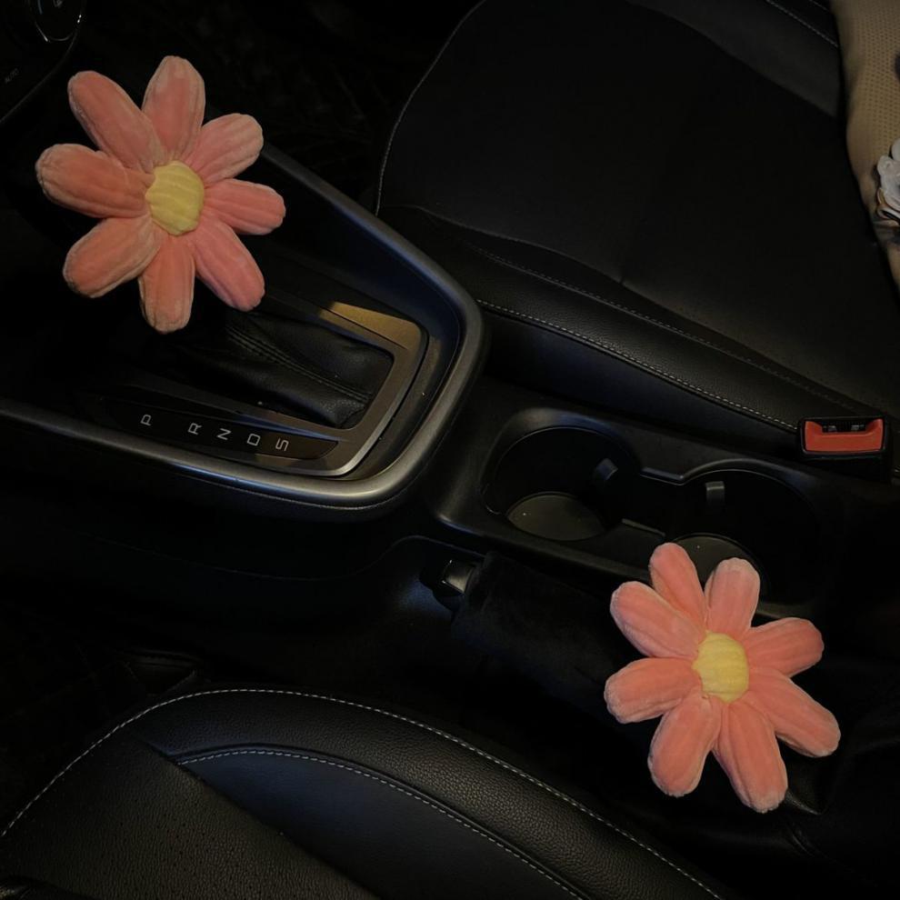 Little Dinosaur Car Gear Shift Cover, Gear Lever Protective Cover, Manual and Automatic Gear Cover, Universal Cute Handbrake Cover Set
