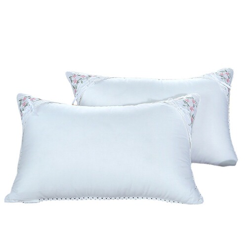 Cotton Exports Lavender Embroidered Pillow Core Pure Cotton Quilted Silk Cervical Health Pillow Washable Cotton Pillow Core Pair