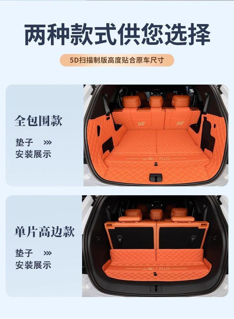 Suitable for 2026 model Jetour Shanhai L7PLUS, thickened waterproof and wear-resistant interior trunk mat