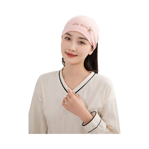 Manufacturer wholesale confinement hat, baby hat, printed parent-child hat, confinement scarf, cotton breathable postpartum confinement hat
